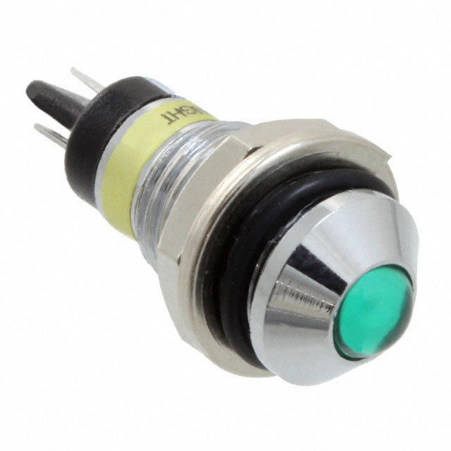 LED PNL IND GREEN 4MM SLDR