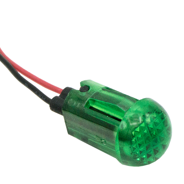 LED PNL IND GREEN 13.97MM LEADS