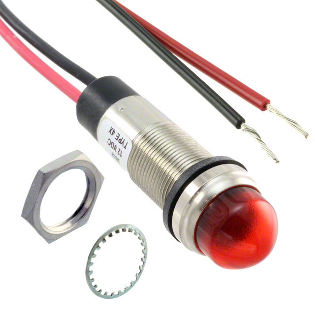 LED PNL IND RED CLEAR WIRE LEADS