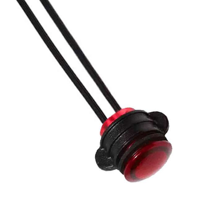 LED PNL IND RED 17MM WIRE LEADS
