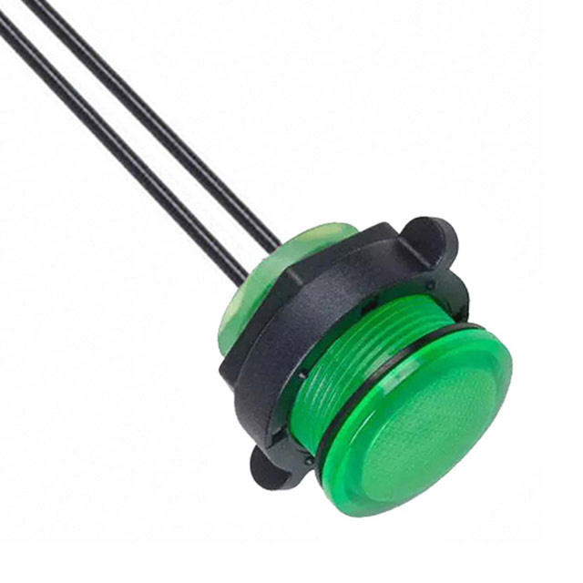 LED PNL IND GRN CLR 25.60MM LDS