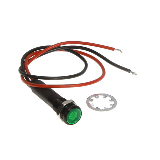 LED PNL IND GREEN DIFF 8MM LEADS