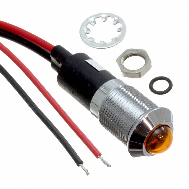 LED PNL IND YELLOW WIRE LEADS