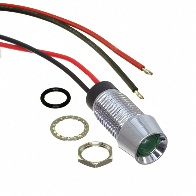 LED PNL IND GREEN WIRE LEADS