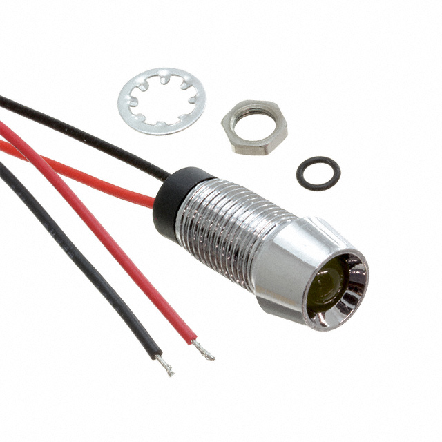 LED PNL IND YELLOW WIRE LEADS