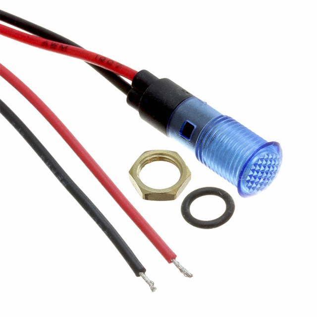 LED PNL IND BLUE 10MM WIRE LEADS