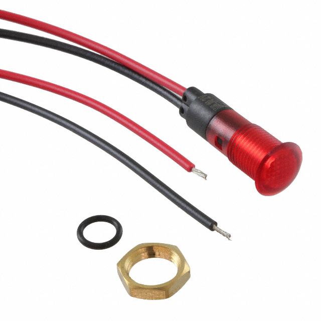 LED PNL IND RED 10MM WIRE LEADS