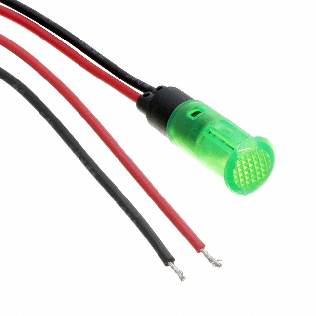 LED PNL IND GREEN 9.20MM LEADS