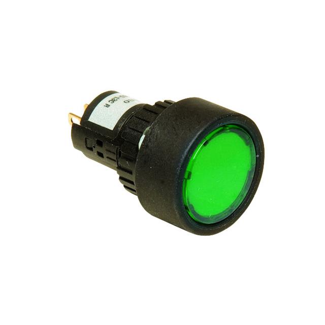 LED PNL IND GREEN 25MM QUICK CON