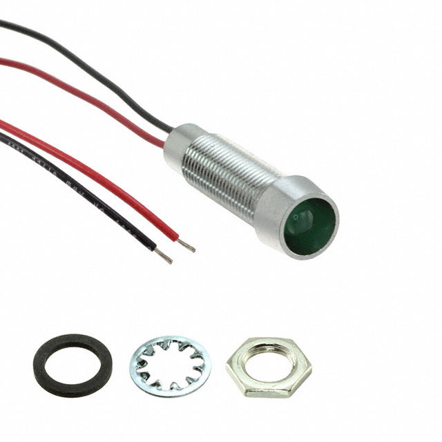 LED PNL IND GREEN DIFF WIRE LDS