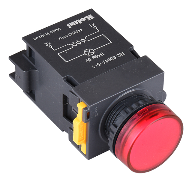 LED PNL IND RED 28.50MM SRW TER