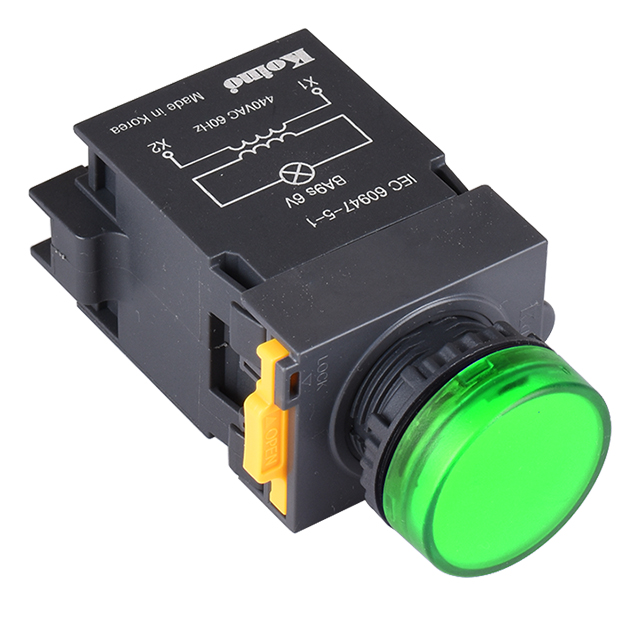 LED PNL IND GRN 28.50MM SRW TER