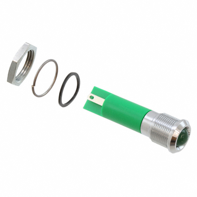 LED PNL IND GRN DIFF 8MM QUICK