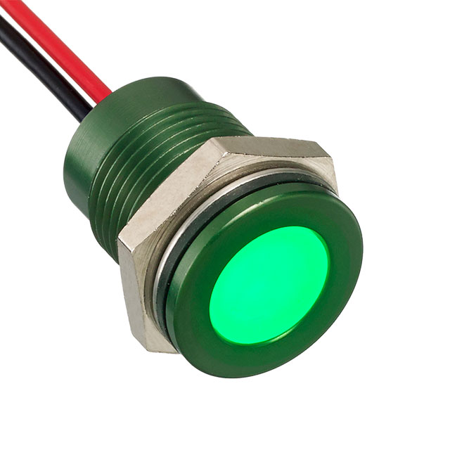 LED PNL IND GREEN DIFF 10MM LDS
