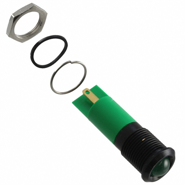 LED PNL IND GRN DIFF 10MM QUICK