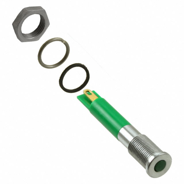 LED PNL IND GREEN DIFF 3MM SLDR