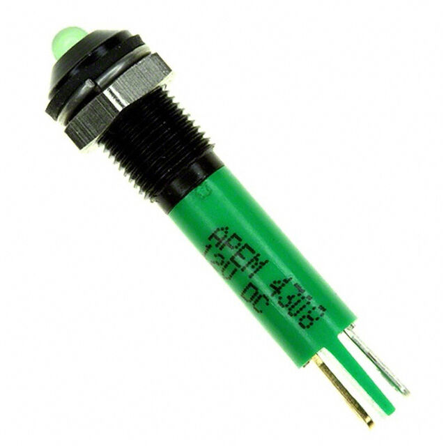 LED PNL IND GREEN DIFF 3MM SLDR
