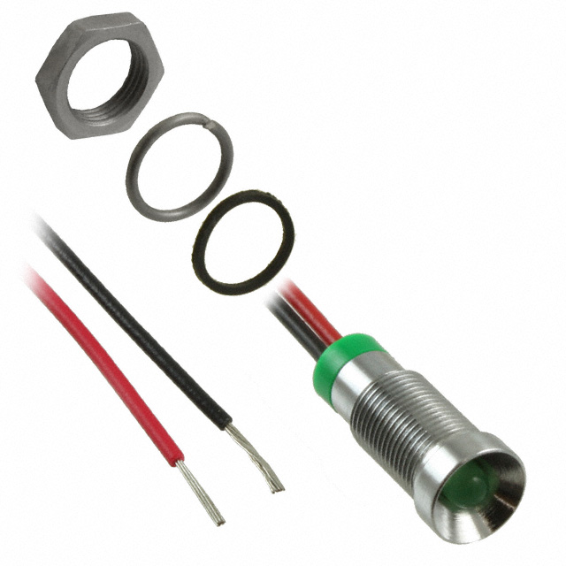 LED PNL IND GREEN DIFF 3MM LEADS