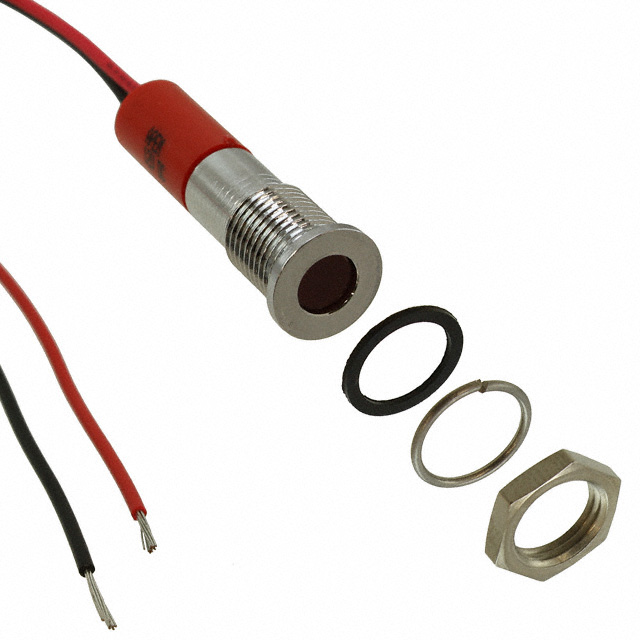 LED PNL IND RED DIFF 5MM LEADS
