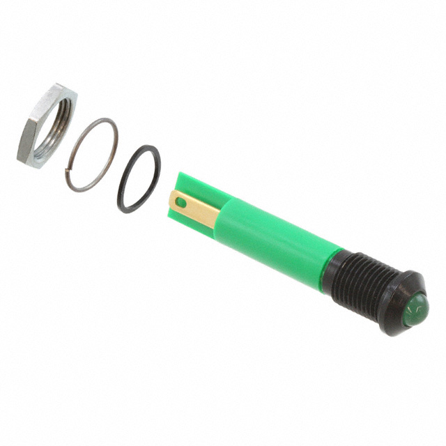 LED PNL IND GREEN DIFF 5MM SLDR