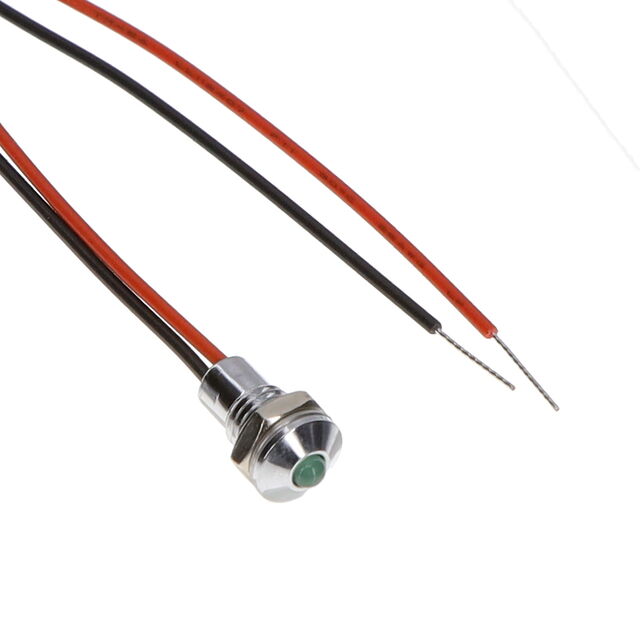 LED PNL IND GREEN DIFF 3MM LEADS