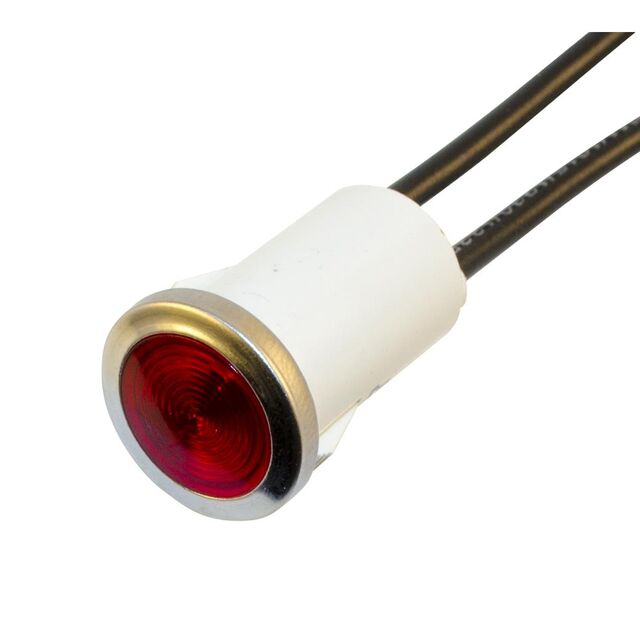 NEON IND .50" RED 115VAC FLUSH 6