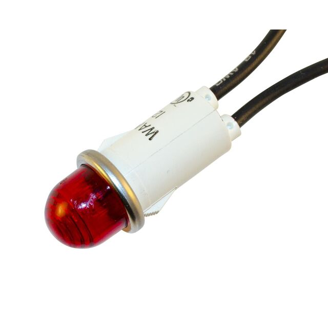 NEON IND .50" RED 115VAC DOME 6"