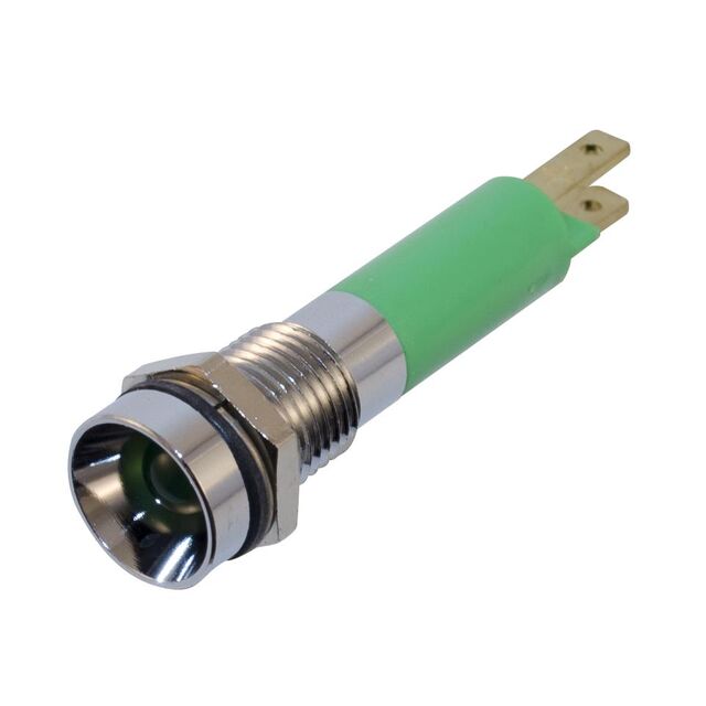 LED IND 8MM GREEN 24V SATIN BZL