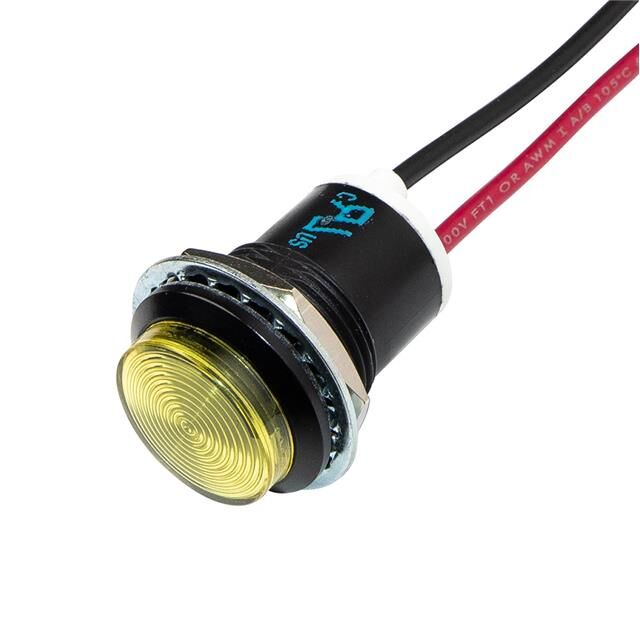 LED PNL IND YELLOW WIRE LEADS