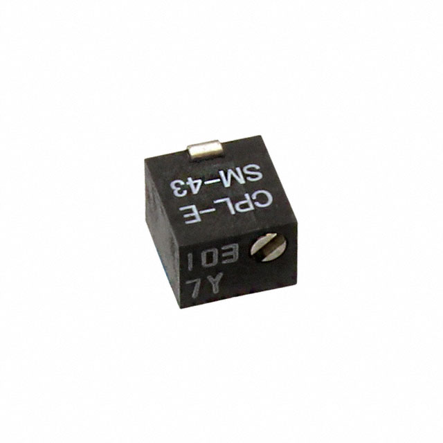 TRIMMER 10K OHM 0.25W J LEAD TOP