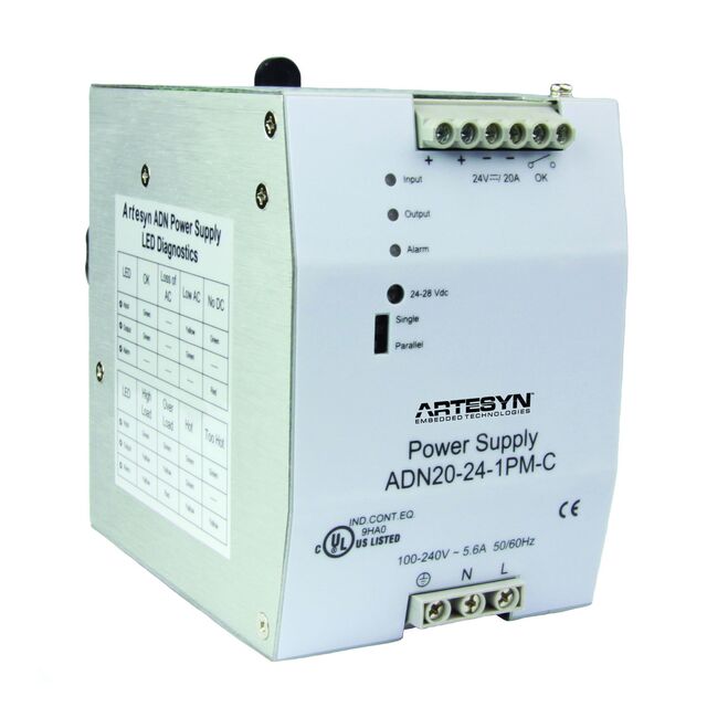 AC/DC DIN RAIL SUPPLY 24V 480W