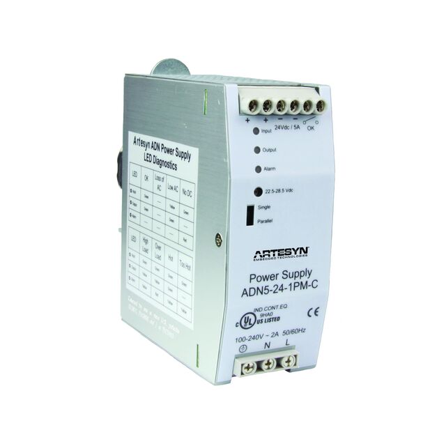 AC/DC DIN RAIL SUPPLY 24V 120W