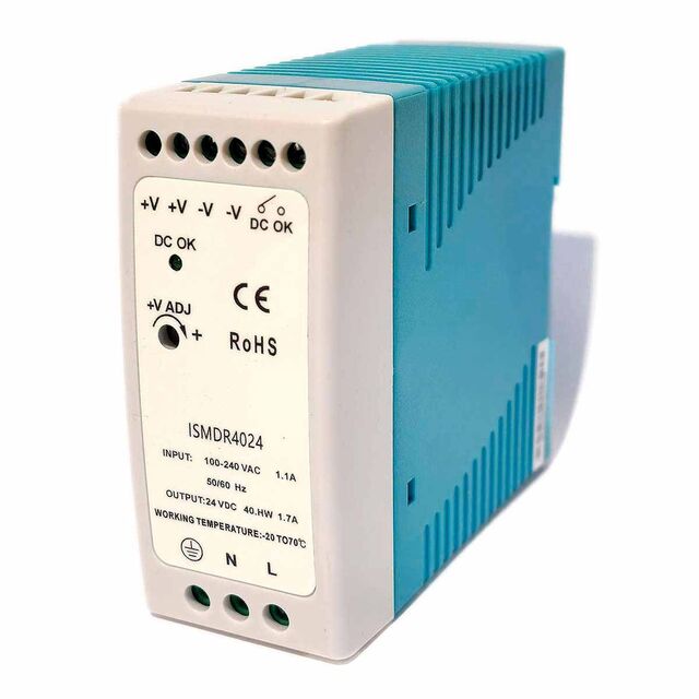 DIN RAIL POWER SUPPLY, AC-DC, 40