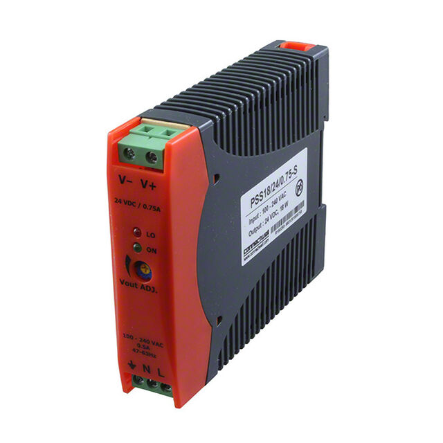 AC/DC DIN RAIL SUPPLY 24V 18W