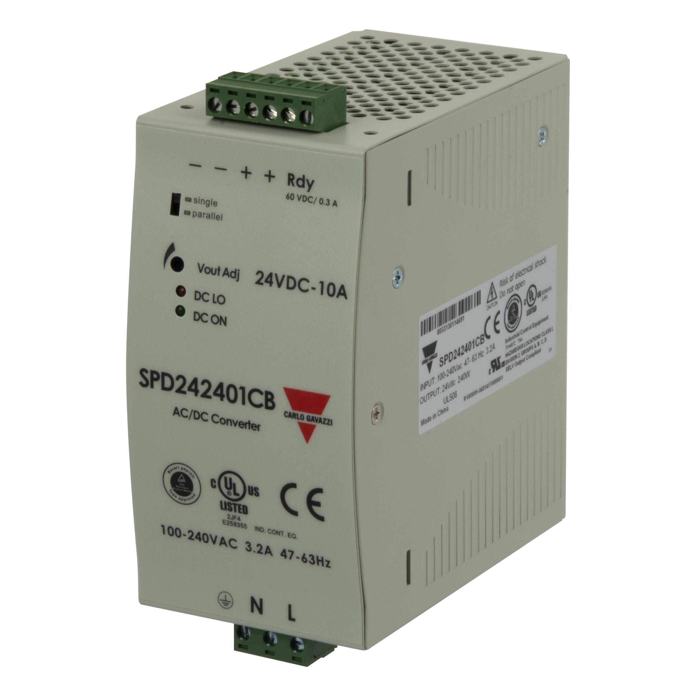 AC/DC DIN RAIL SUPPLY 24V 240W