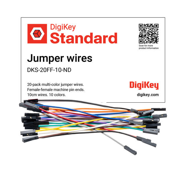 20-PACK MULTI-COLOR JUMPER WIRES
