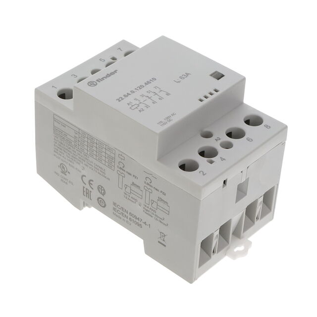 RELAY 2NO + 2NC 63A 120VAC/DC