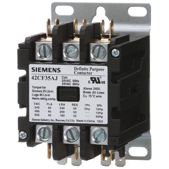 CONTACTOR, 42DP,40A,3P,OPEN,240V