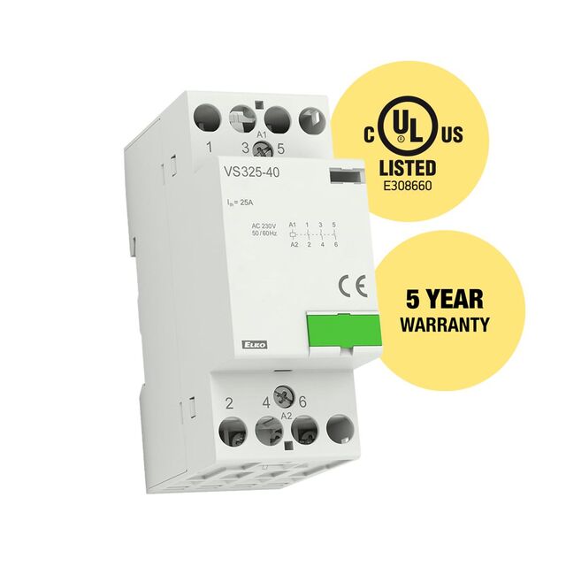 DIN CONT 3X25A NO 230V AC