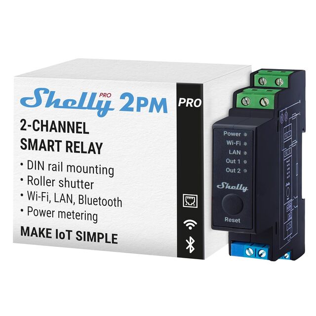 Shelly Pro 2PM 2-Ch Relay