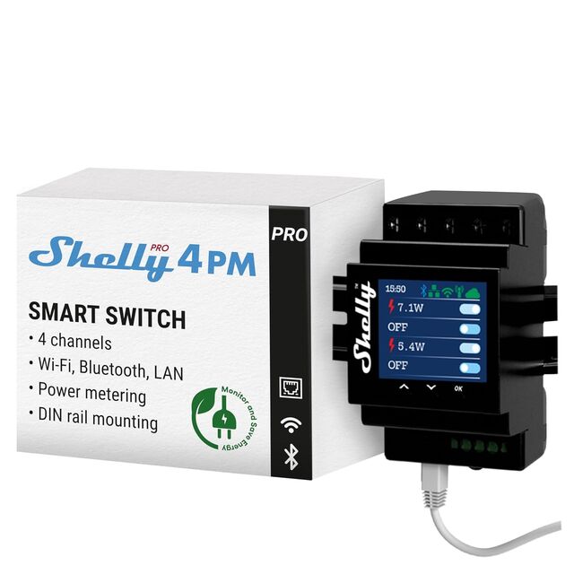 Shelly Pro 4PM 4-Ch Relay