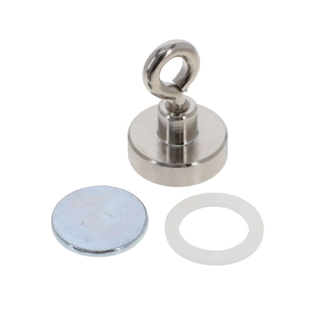NDFEB SHALLOW POT 20X6MM M4 W/EY