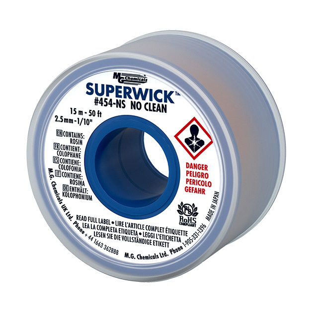 DESOLDER BRAID NO-CLN 0.1" 50'