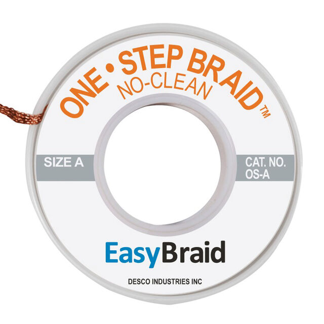 DESOLDER BRAID NO-CLN 0.025" 50'