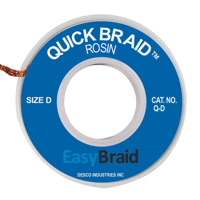 DESOLDER BRAID ROSIN 0.1" 100'