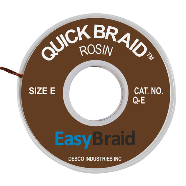 DESOLDER BRAID ROSIN 0.125" 5'