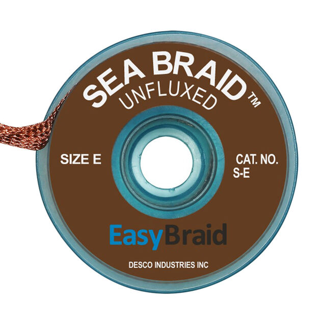 DESOLDER BRAID UNFLUX 0.125" 25'