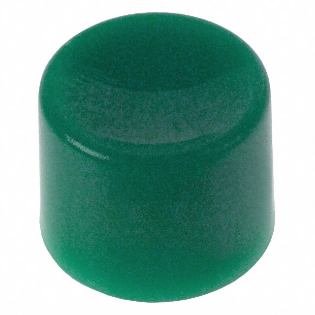 CAP PUSHBUTTON ROUND GREEN