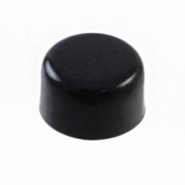 CAP PUSHBUTTON ROUND BLACK