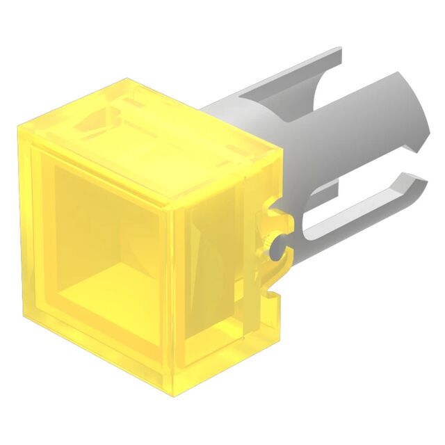 CAP PUSHBUTTON SQUARE YLW